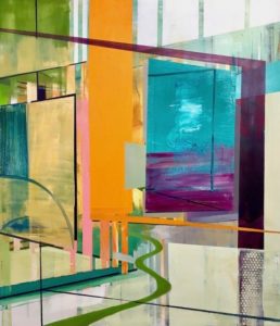 When the sun is out and the pool is warm by Sheldon Greenberg 48 x 40 in Oil on canvas $6,000.00